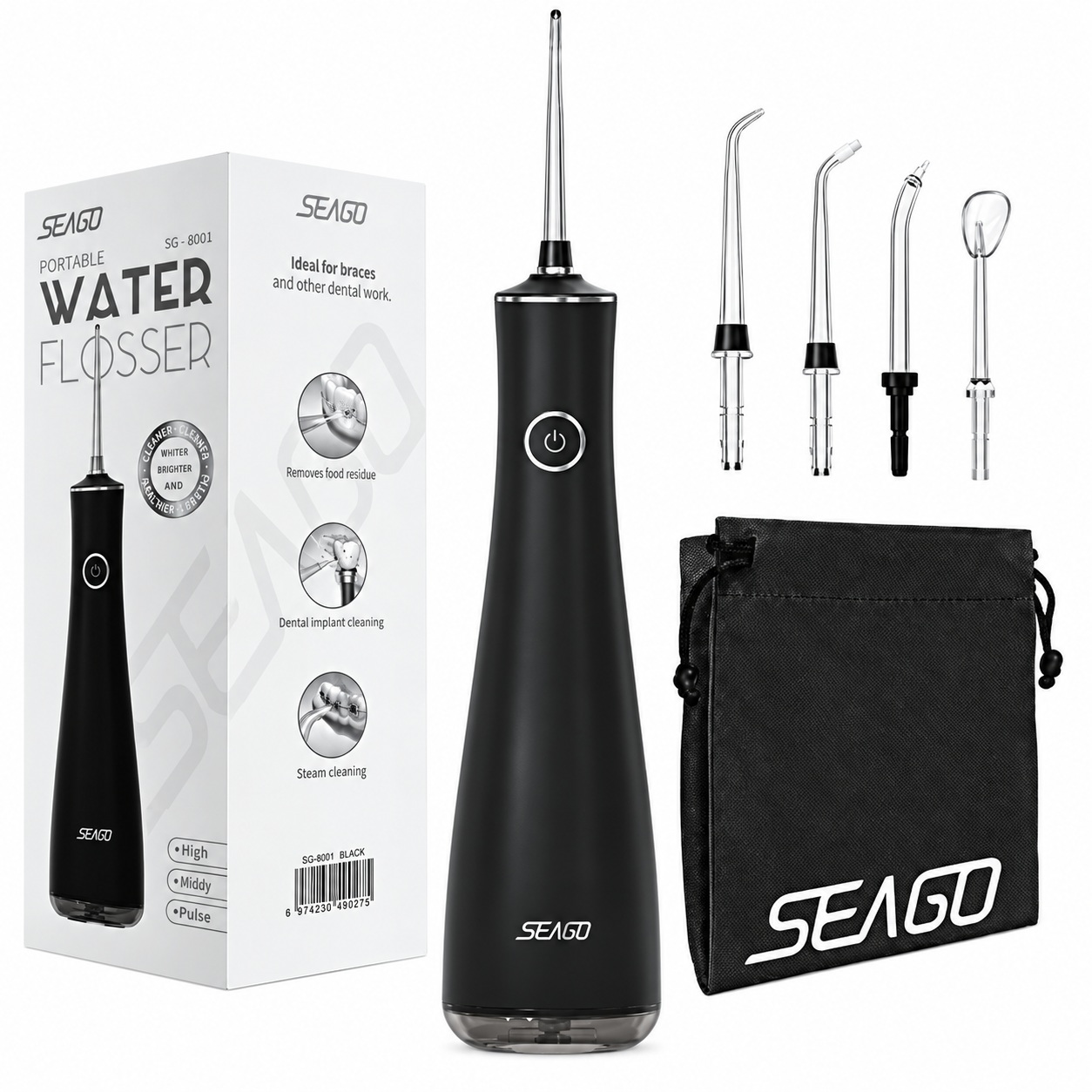 Портативний іригатор Seago SG-8001 чорний USB