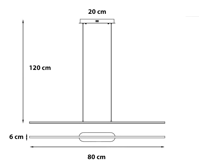 Люстра Berger 7018-PL-16 LED 16 Вт 4000 K, чорний · 8