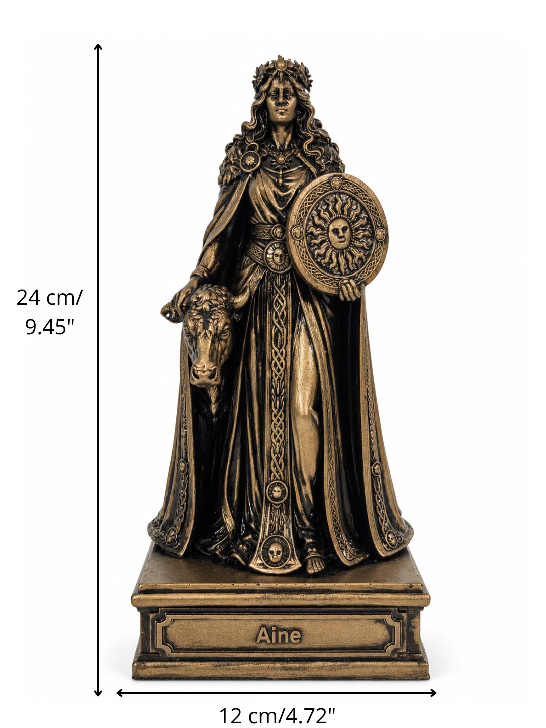 Статуетка DIKOCE Аїне 24 см, антична бронза · 6