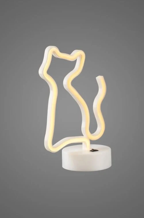 Настільний LED неоновий світильник Кішка Arnolux 1.8W жовтий (ARN-15-TL-Cat-YL) · 6