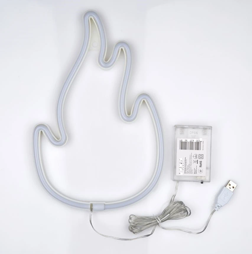 Настінний LED неоновий світильник Вогонь Arnolux 1.9W червоний (ARN-56-WL-Fire-RD) · 3