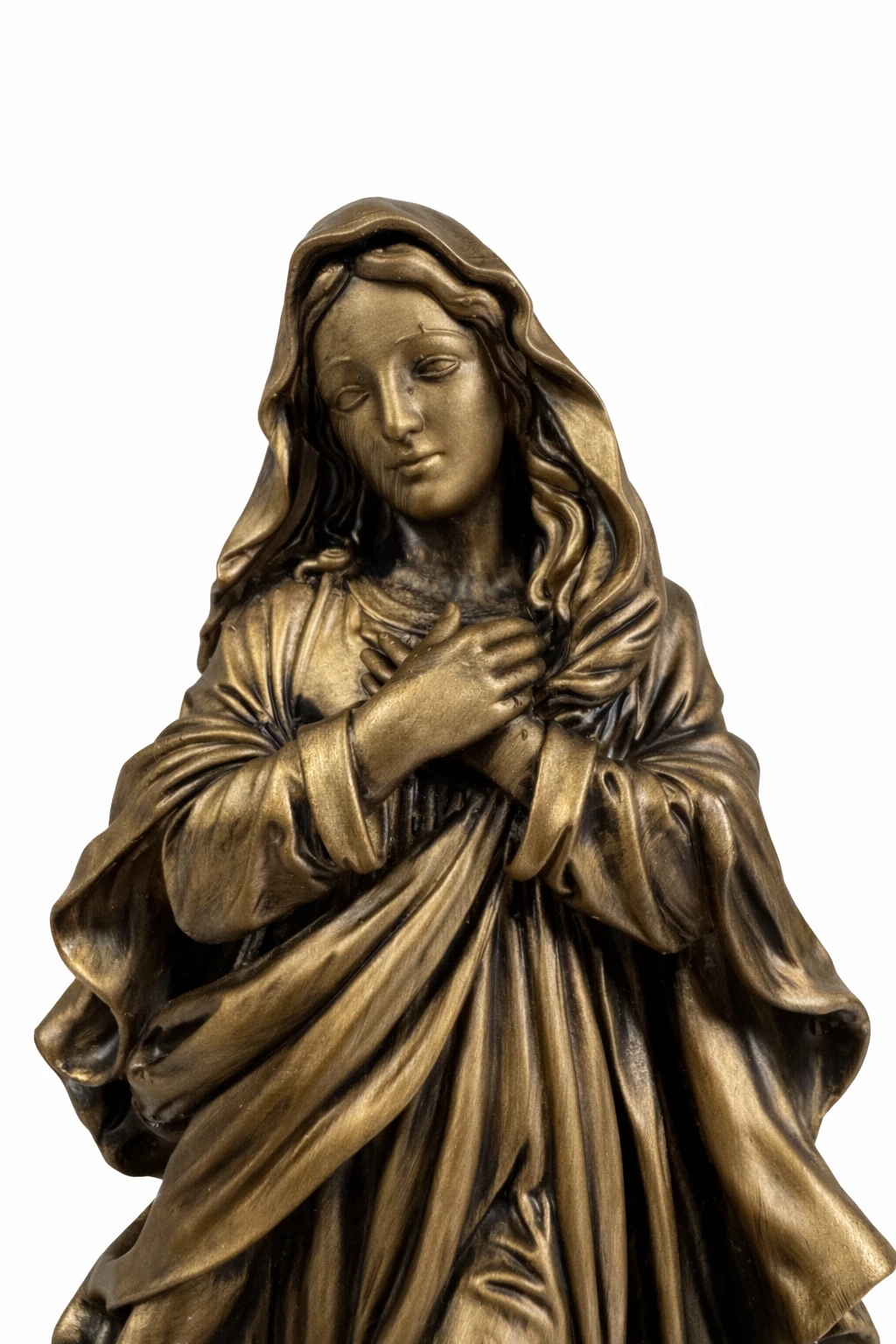 Статуетка DIKOCE Діва Марія Ave Maria 24 см, антична бронза · 2