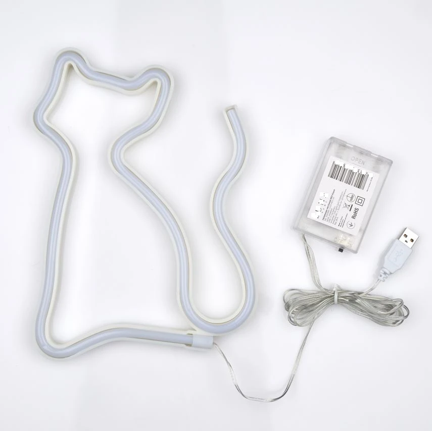 Настінний LED неоновий світильник Кішка Arnolux 1.8W рожевий (ARN-40-WL-Cat-PN) · 3