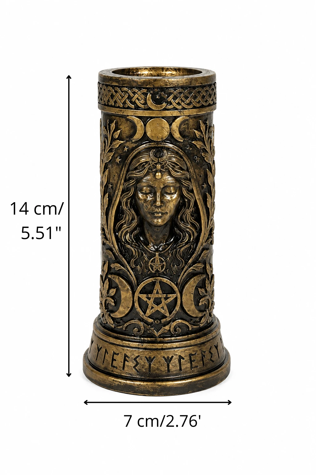 Підсвічник DIKOCE Геката 14 см, антична бронза · 5