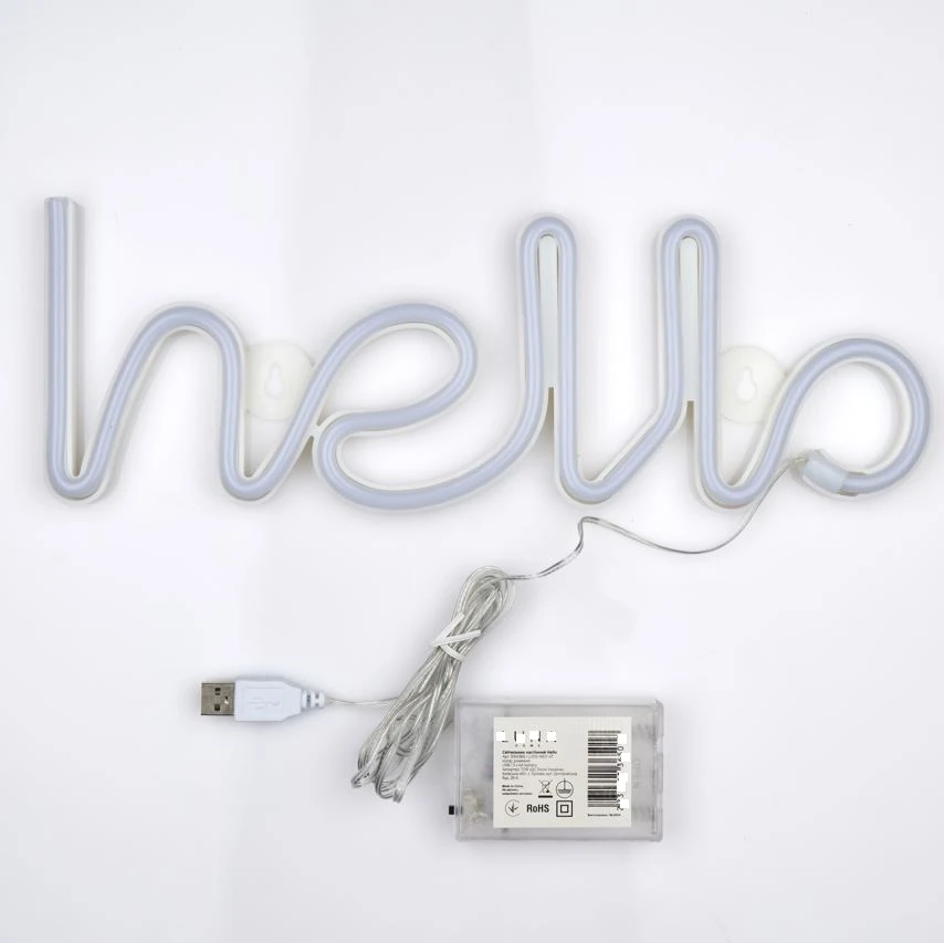 Настінний LED неоновий світильник Hello Arnolux 1.9W рожевий (ARN-47-WL-Hello-PN) · 3