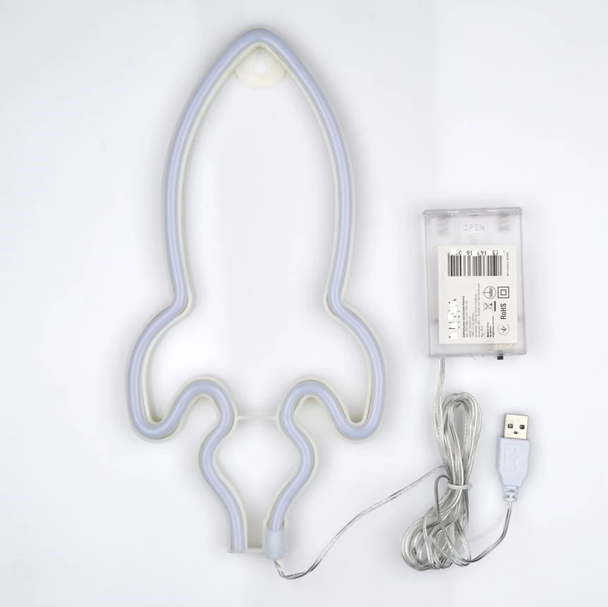 Настінний LED неоновий світильник Ракета Arnolux 1.9W червоний (ARN-48-WL-Rocket-RD) · 3