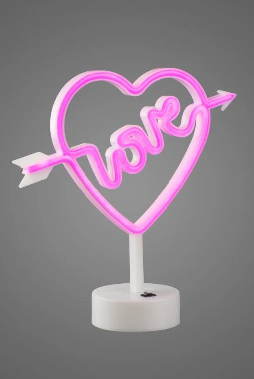 Настільний LED неоновий світильник Love Arnolux 1.9W рожевий (ARN-03-TL-Love-PN) · 4