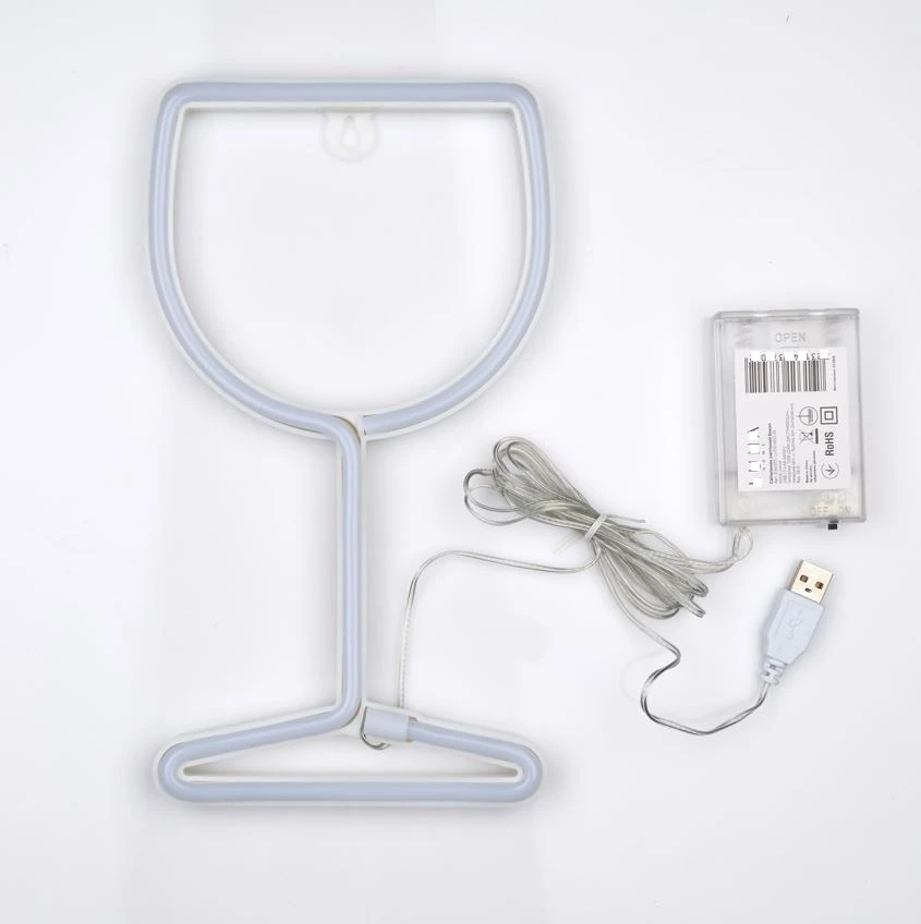Настінний LED неоновий світильник Келих Arnolux 1.9W синій (ARN-55-WL-WineGlass-BL) · 3