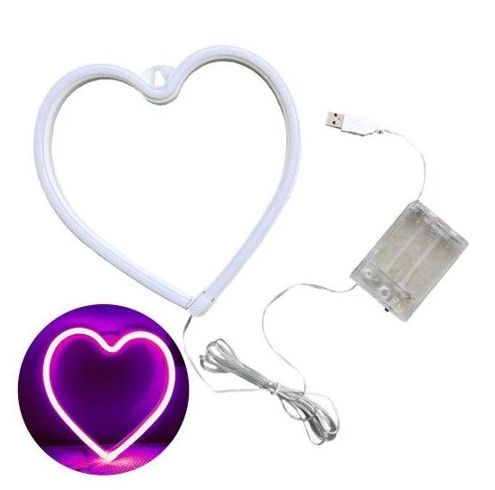 Настенный LED неоновый светильник Сердце Arnolux 1.9W розовый (ARN-32-WL-Heart-PN) · 4
