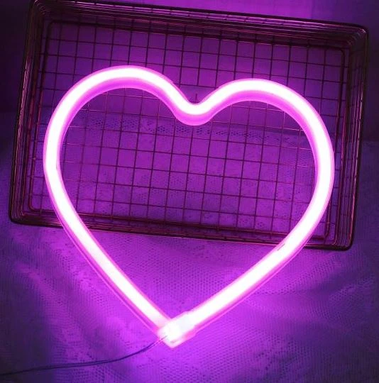 Настенный LED неоновый светильник Сердце Arnolux 1.9W розовый (ARN-32-WL-Heart-PN) · 3