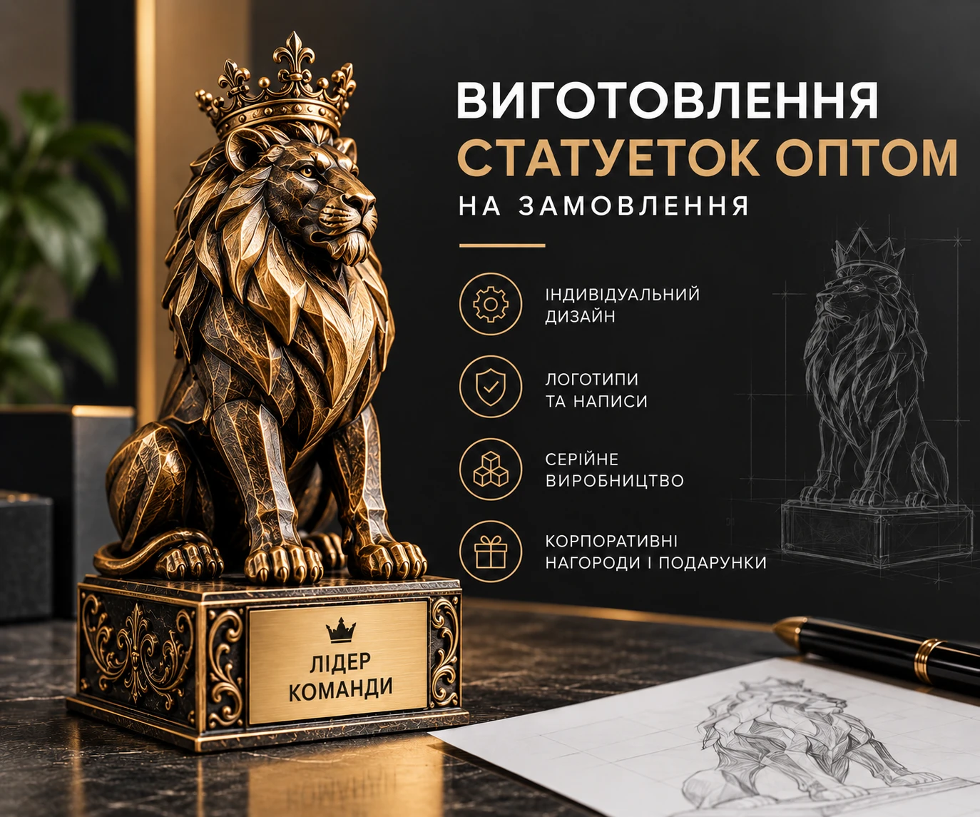 Виготовлення статуеток оптом на замовлення — серійне виробництво · 2