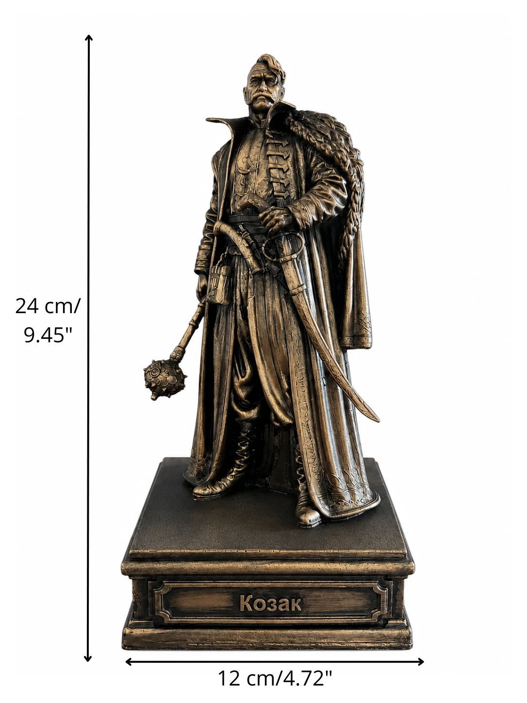 Статуетка DIKOCE Козак 24 см, антична бронза · 6