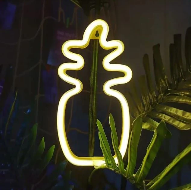 Настінний LED неоновий світильник Ананас Arnolux 1.8W жовтий (ARN-39-WL-Pineapple-YL) · 5