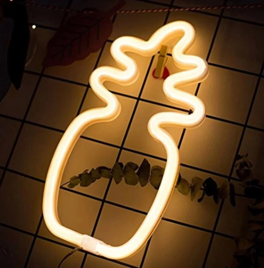 Настінний LED неоновий світильник Ананас Arnolux 1.8W жовтий (ARN-39-WL-Pineapple-YL) · 3