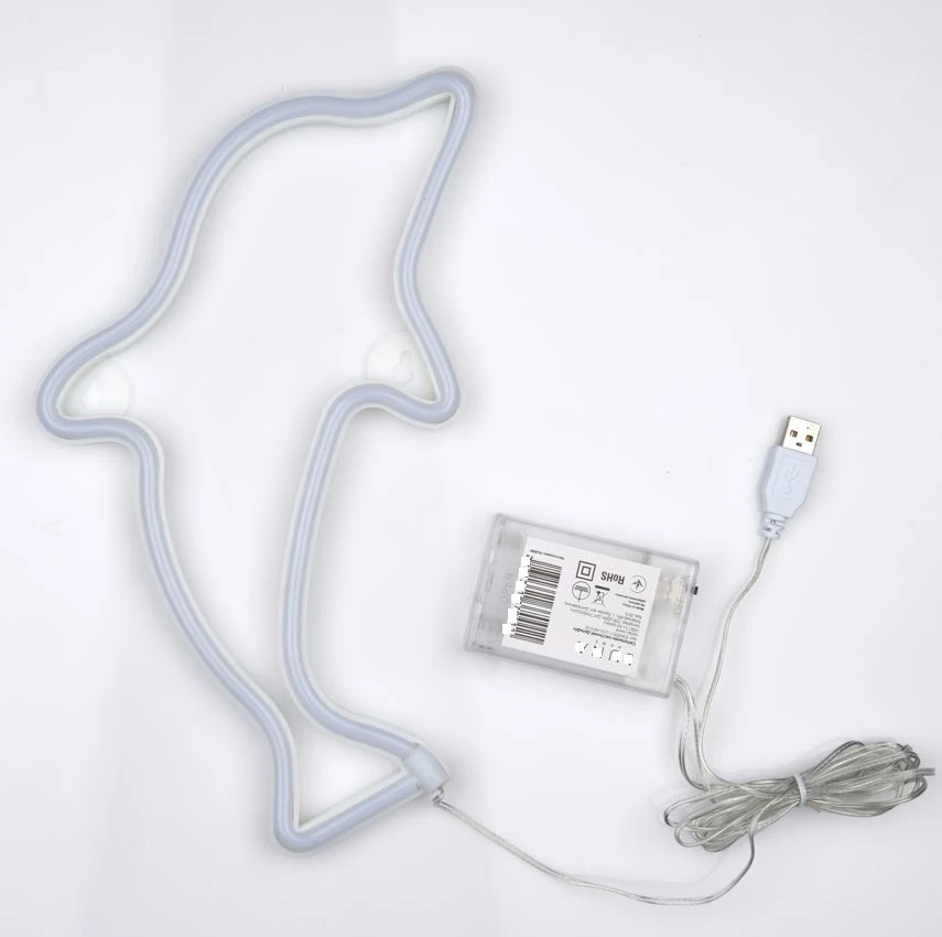 Настінний LED неоновий світильник Дельфін Arnolux 1.9W синій (ARN-52-WL-Dolphin-BL) · 3