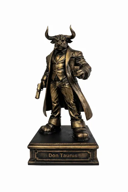 Статуетка DIKOCE Бик Don Taurus 24 см, антична бронза