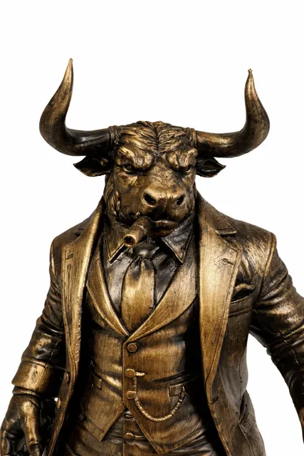Статуетка DIKOCE Бик Don Taurus 24 см, антична бронза · 2