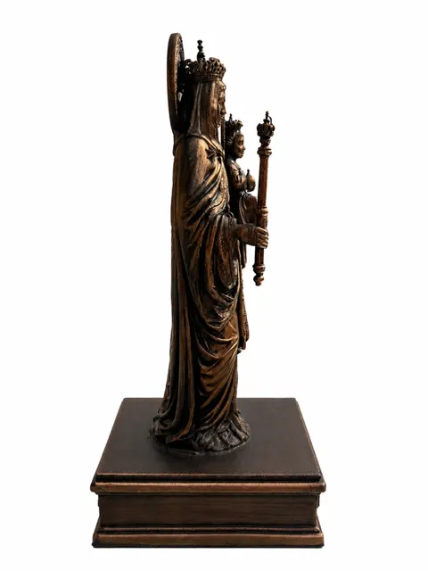 Статуетка DIKOCE Діва Марія Ave Maria II 24 см, антична бронза · 4