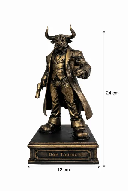 Статуетка DIKOCE Бик Don Taurus 24 см, антична бронза · 3