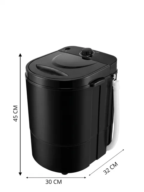 Мини стиральная машина полуавтомат Bergs WM-30 3 кг чёрный · 2