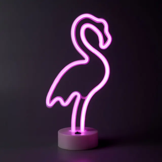Настільний LED неоновий світильник Фламінго Arnolux 1.7W рожевий (ARN-06-TL-Flamingo-PN) · 2