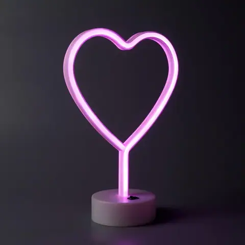 Настільний LED неоновий світильник Серце Arnolux 1.9W рожевий (ARN-05-TL-Heart-PN) · 3