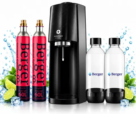 Набір для газування води SodaStream E-TERRA, чорний: 2 балони CO2, 2 × 1 л