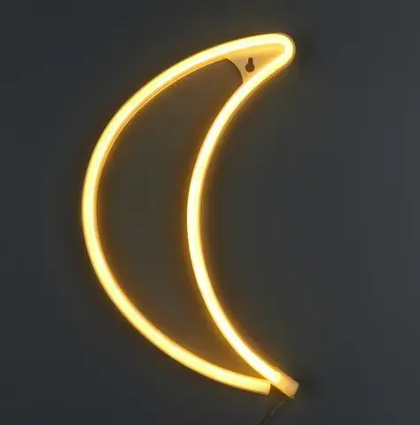 Настінний LED неоновий світильник Місяць Arnolux 1.7W жовтий (ARN-35-WL-Moon-YL) · 2