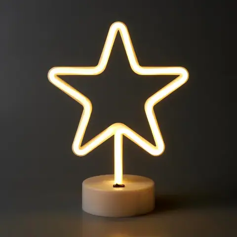 Настільний LED неоновий світильник Зірка Arnolux 1.9W жовтий (ARN-04-TL-Star-YL) · 2