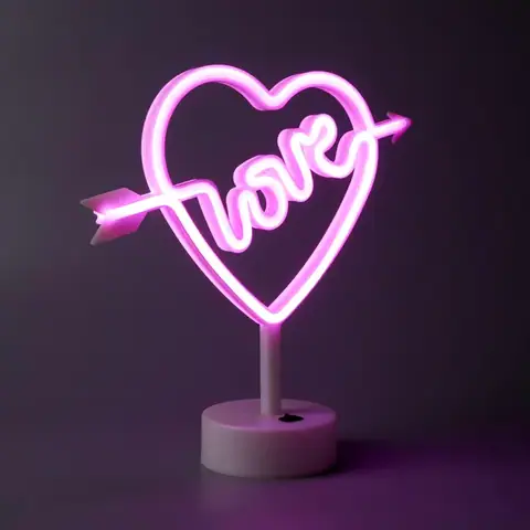 Настільний LED неоновий світильник Love Arnolux 1.9W рожевий (ARN-03-TL-Love-PN) · 3