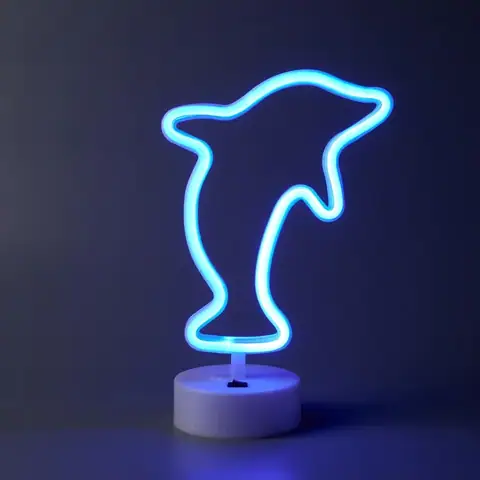 Настільний LED неоновий світильник Дельфін Arnolux 1.8W синій (ARN-14-TL-Dolphin-BL) · 2