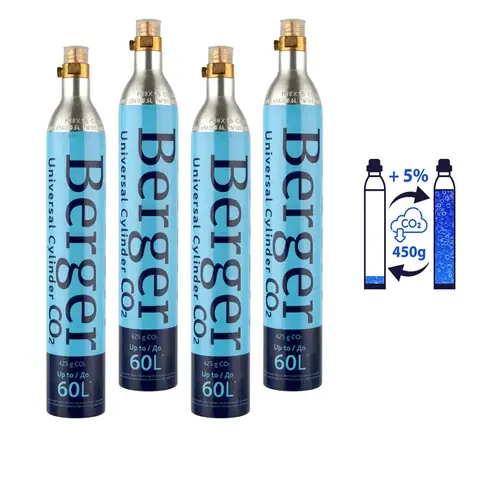 Обмін 4 різьбових балонів CO2 по 425 г - Berger / SodaStream / інші · 3
