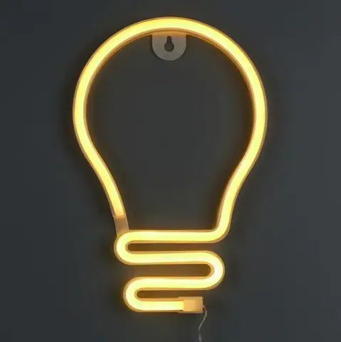 Настінний LED неоновий світильник Лампочка Arnolux 1.9W жовтий (ARN-50-WL-Bulb-YL) · 2