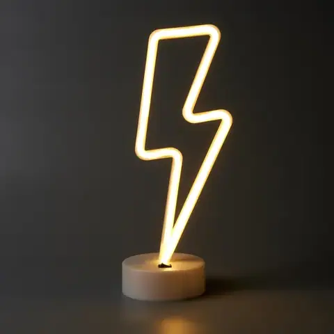 Настільний LED неоновий світильник Блискавка Arnolux 1.9W жовтий (ARN-10-TL-Lightning-YL) · 2