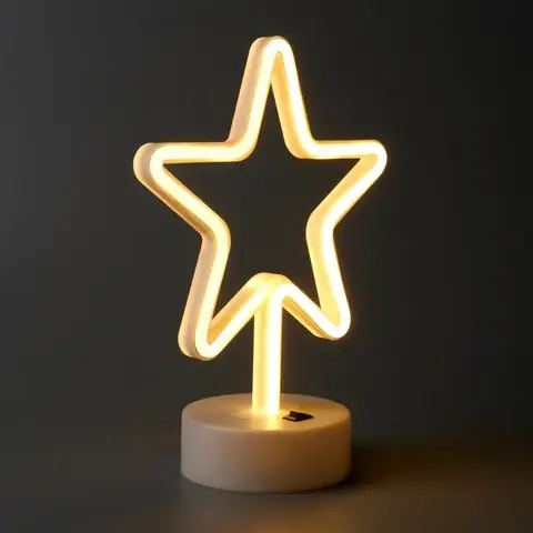 Настільний LED неоновий світильник Зірка Arnolux 1.9W жовтий (ARN-04-TL-Star-YL) · 3