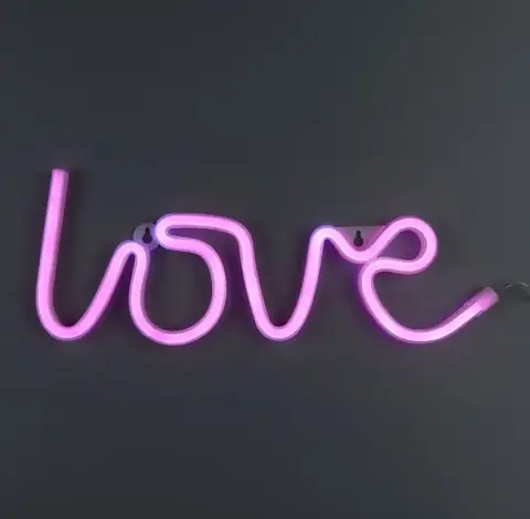 Настінний LED неоновий світильник Love Arnolux 1.9W рожевий (ARN-33-WL-Love-PN) · 2