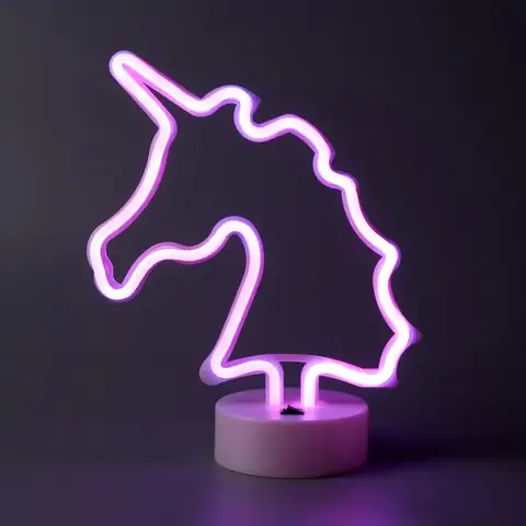 Настільний LED неоновий світильник Єдиноріг Arnolux 1.7W рожевий (ARN-17-TL-Unicorn-PN) · 2