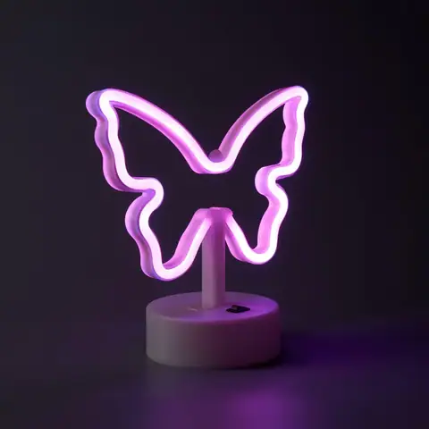 Настільний LED неоновий світильник Метелик Arnolux 1.7W рожевий (ARN-13-TL-Butterfly-PN) · 3