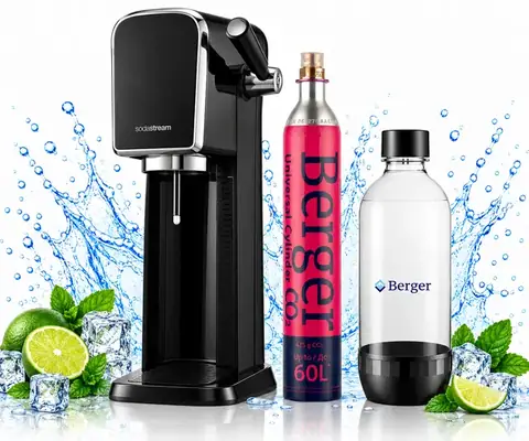 Набір для газування води SodaStream ART, чорний: 1 балон CO2, 1 × 1 л