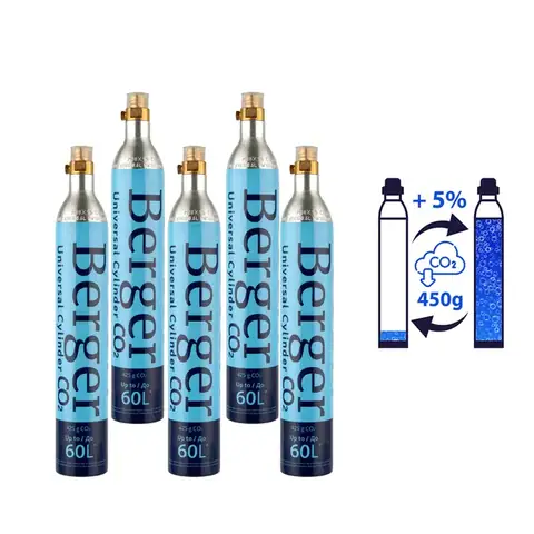 Обмін 5 різьбових балонів CO2 по 425 г - Berger / SodaStream / інші · 3