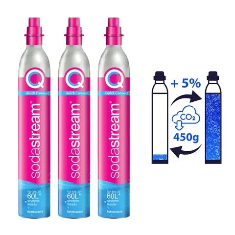 Обмін 3 рожевих балонів CO2 Quick Connect по 425 г - Berger / SodaStream / інші · 3