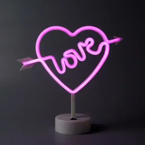 Настільний LED неоновий світильник Love Arnolux 1.9W рожевий (ARN-03-TL-Love-PN) · 2