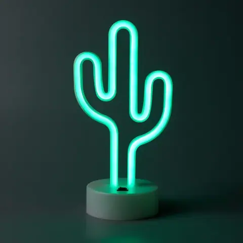 Настільний LED неоновий світильник Кактус Arnolux 1.9W зелений (ARN-09-TL-Cactus-GR) · 2