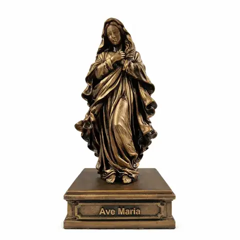 Статуетка DIKOCE Діва Марія Ave Maria 24 см, антична бронза