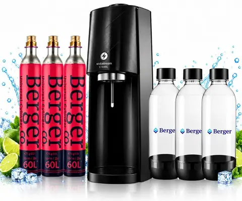 Набір для газування води SodaStream E-TERRA, чорний: 3 балони CO2, 3 × 1 л